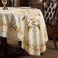 🌹Waterproof Gold Rose Tablecloth – Embossed Effect, Stain-Resistant, Elegant ✨