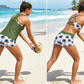 ✨40% OFF! 3-Piece Swimsuit w/ Tank, Bikini & Shorts | Tummy Control, Criss-Cross Back, Tropical 👙🌺