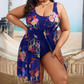 🎉 LIMITED TIME 40% OFF! 👗 Women's Floral Print One Piece Swim Dress – Flowy A-Line Skirt & Tummy Control Panel 🌸