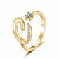 💍Adjustable Sparkle Initial Ring for Women