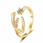 💍Adjustable Sparkle Initial Ring for Women