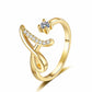 💍Adjustable Sparkle Initial Ring for Women