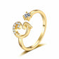 💍Adjustable Sparkle Initial Ring for Women