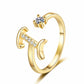 💍Adjustable Sparkle Initial Ring for Women