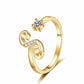 💍Adjustable Sparkle Initial Ring for Women