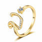 💍Adjustable Sparkle Initial Ring for Women