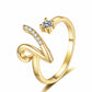 💍Adjustable Sparkle Initial Ring for Women