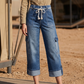 👖 Women’s Wide-Leg Cargo Pants – Spacious Side Pockets, Relaxed Silhouette & Adjustable Waist ✨