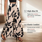 Women's Printed High-Waisted Wide-Leg Pants