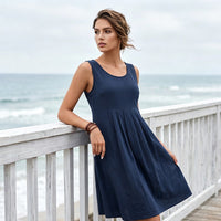 👗Women's Casual Sleeveless Pleated Dress