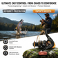 🎣TODAY ONLY ALL-🔥TIME LOW PRICE！🎣Must-have tool for all fishing lovers！Baitrunner Spinning Fishing Reel, Dual Brake System Smooth Silent Spinning Reel, Heavy Duty Sturdy Durable Saltwater Freshwater Reel for Lake River Shore Boat Fishing