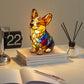 🐶Color-Blocking Puppy Statue LED Table Lamp