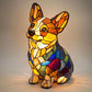 🐶Color-Blocking Puppy Statue LED Table Lamp