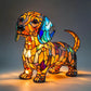 🐶Color-Blocking Puppy Statue LED Table Lamp
