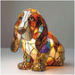 🐶Color-Blocking Puppy Statue LED Table Lamp
