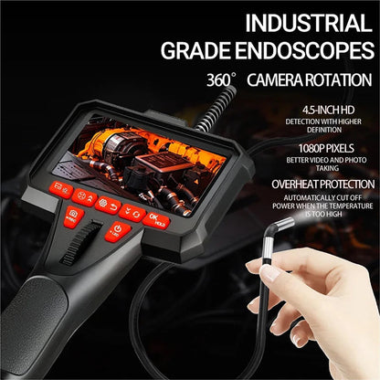 🔎6mm Handheld Automotive Endoscope with Articulating Camera