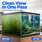 🐠 Tank glass look like a swamp? One pass – spotless. Works on tanks, terrariums, glass.