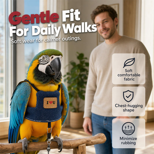 ☁️Breathable Pet Bird Harness Vest