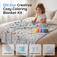 🎨✨Creative Cozy Coloring Blanket Kit – DIY Art & Relaxation Activity