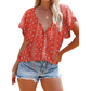 👚Women Casual V Neck Floral Print🌸