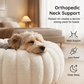 🐾Cloud-Like Ultra Soft Plush Round Calming Pet Bed, Raised Rim Donut Cat Dog Bed, Joint Relief Warm Cozy Washable Pet Sleeping Cushion