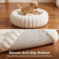 🐾Cloud-Like Ultra Soft Plush Round Calming Pet Bed, Raised Rim Donut Cat Dog Bed, Joint Relief Warm Cozy Washable Pet Sleeping Cushion
