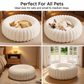 🐾Cloud-Like Ultra Soft Plush Round Calming Pet Bed, Raised Rim Donut Cat Dog Bed, Joint Relief Warm Cozy Washable Pet Sleeping Cushion