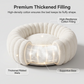 🐾Cloud-Like Ultra Soft Plush Round Calming Pet Bed, Raised Rim Donut Cat Dog Bed, Joint Relief Warm Cozy Washable Pet Sleeping Cushion