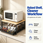 🍳 2-Tier Kitchen Microwave Stand with Slide-Out Drawer — Heavy-Duty Countertop Shelf