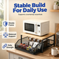 🍳 2-Tier Kitchen Microwave Stand with Slide-Out Drawer — Heavy-Duty Countertop Shelf