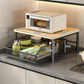🍳 2-Tier Kitchen Microwave Stand with Slide-Out Drawer — Heavy-Duty Countertop Shelf