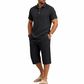 🌊☀️ LIMITED TIME 50% OFF! 👕Men's Summer Shirt & Crop Pants Set – Breathable linen & relaxed fit – Stay cool on sunny days.