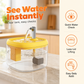 🐾💧  Flowing Pet Water Fountain – Food Grade PET Bowl, Visible Water Level and Easy Clean Design