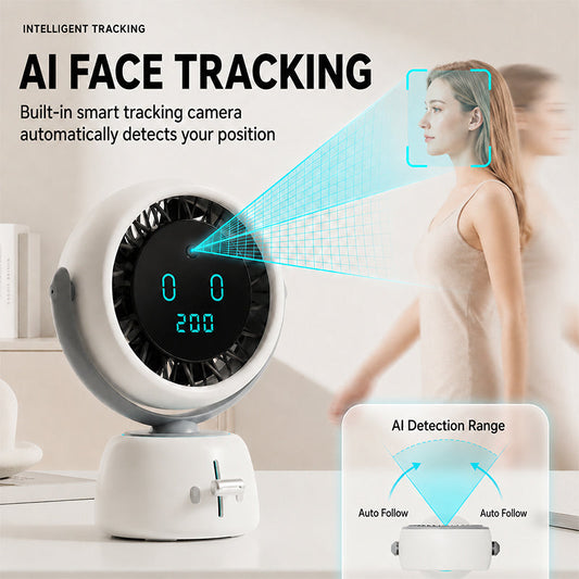 🌬️👀Smart Face Tracking Desktop Fan