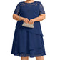 Women's Elegant Plus Size Tiered Dress