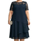 Women's Elegant Plus Size Tiered Dress