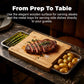 🥕🔪Wooden Cutting Board with Slide-Out Trays