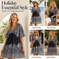 🌿☀️ LIMITED TIME 50% OFF! 🌸Women's Boho Floral V-Neck Dress – Vibrant blooms & breezy sleeves