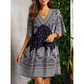 🌿☀️ LIMITED TIME 50% OFF! 🌸Women's Boho Floral V-Neck Dress – Vibrant blooms & breezy sleeves