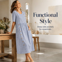 👗New Arrivals 50% OFF💥Women’s Casual Striped Relaxed Fit Dress