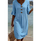 👗Women’s Solid Color Ruffle Sleeve Midi Dress