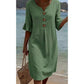 👗Women’s Solid Color Ruffle Sleeve Midi Dress