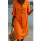 👗Women’s Solid Color Ruffle Sleeve Midi Dress
