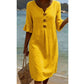👗Women’s Solid Color Ruffle Sleeve Midi Dress