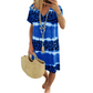 👗Women's Casual Tie Dye Leopard Print V-Neck Dress