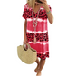 👗Women's Casual Tie Dye Leopard Print V-Neck Dress
