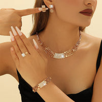 📢📢40% OFF !! ⏰Elegant Rhinestone Jewelry 4-Piece Set
