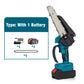 🌲6-inch Cordless Mini Chainsaw with 2 Batteries
