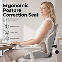 🪑🔧 Ergonomic Lumbar Cushion – Memory Foam – Spine Alignment – Pressure Relief – Skin-friendly Milk Silk – Universal – For Office, Car & Home 🛋️✨💪