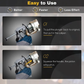 🛠️ Brake Piston Compressor Tool – 360° Ratchet Press